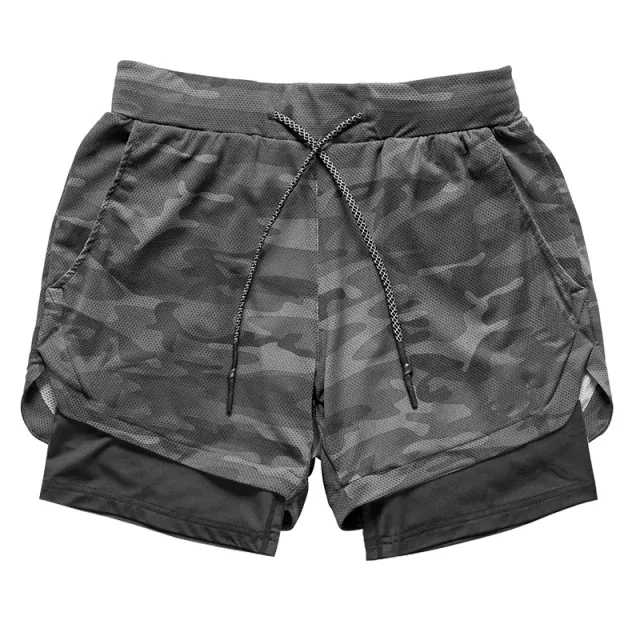 Alpha Gym Shorts - Camo With Black
